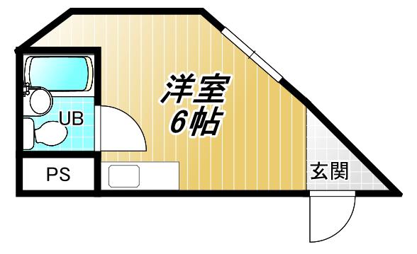 小阪本町ロイヤルハイツ(ワンルーム/4階)の間取り写真
