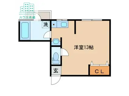 小浦ビル(ワンルーム/3階)の間取り写真