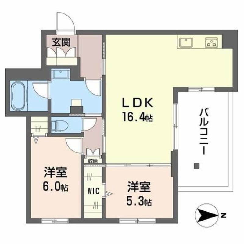 パークテラス(2LDK/2階)の間取り写真