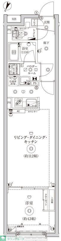CREATIF池袋(1LDK/3階)の間取り写真