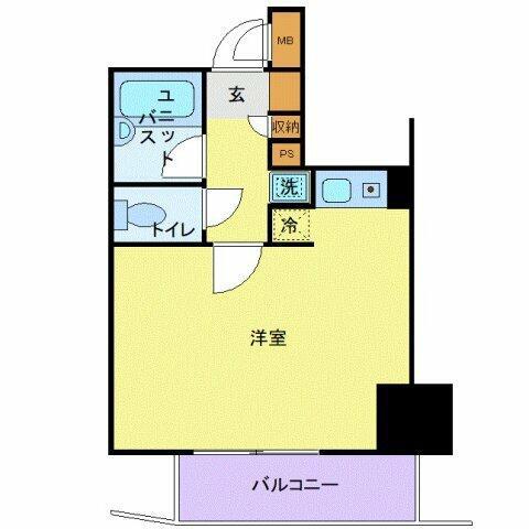 菱和パレス高輪台(ワンルーム/12階)の間取り写真