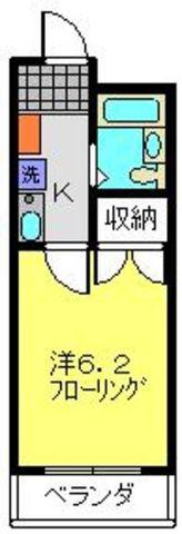 アムールフジ(1K/3階)の間取り写真