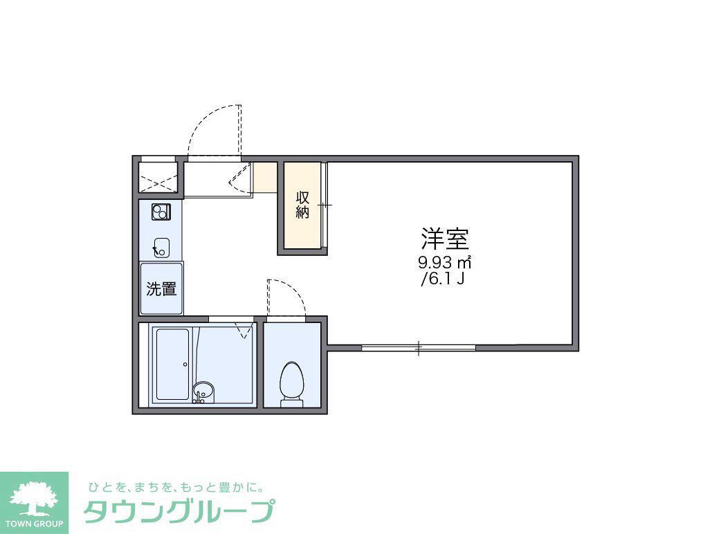 レオパレス荒巻(1K/1階)の間取り写真