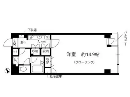 シャルム内神田(1K/6階)の間取り写真