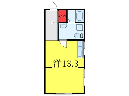 シャンティ東十条(ワンルーム/1階)の間取り写真
