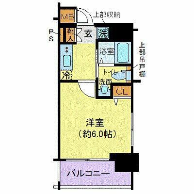 エステムプラザ品川大崎駅前レジデンシャル(1K/9階)の間取り写真