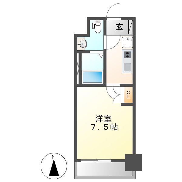 リヴシティ栄参番館(1K/11階)の間取り写真