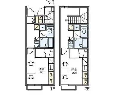レオパレスきぼう(1K/2階)の間取り写真