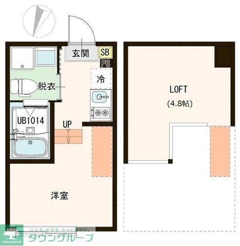 S SQUARE瑞江(ワンルーム/1階)の間取り写真