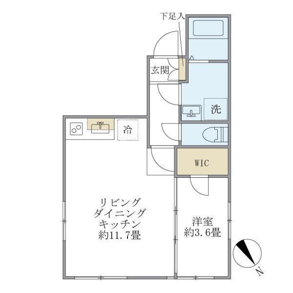 プラティーク清澄庭園(1LDK/4階)の間取り写真