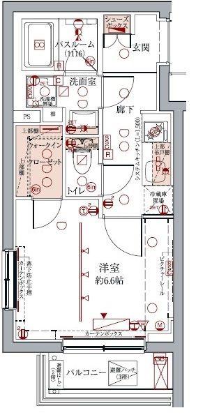 クレヴィスタ板橋志村(1K/2階)の間取り写真