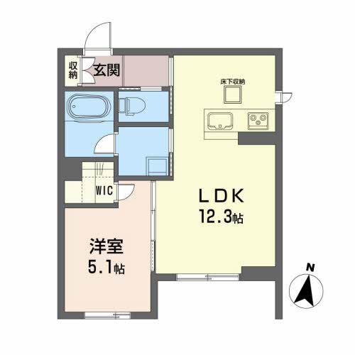 シャーメゾンアムール(1LDK/1階)の間取り写真