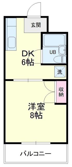 ハイツ赤とんぼ(1DK/1階)の間取り写真