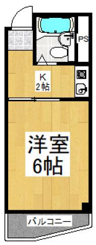 リバーサイド藤(1K/3階)の間取り写真