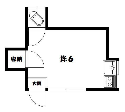 長崎荘(ワンルーム/1階)の間取り写真
