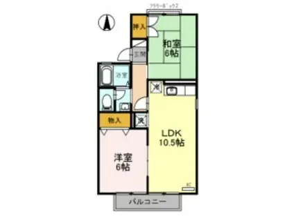 サンモール北花田(2LDK/1階)の間取り写真