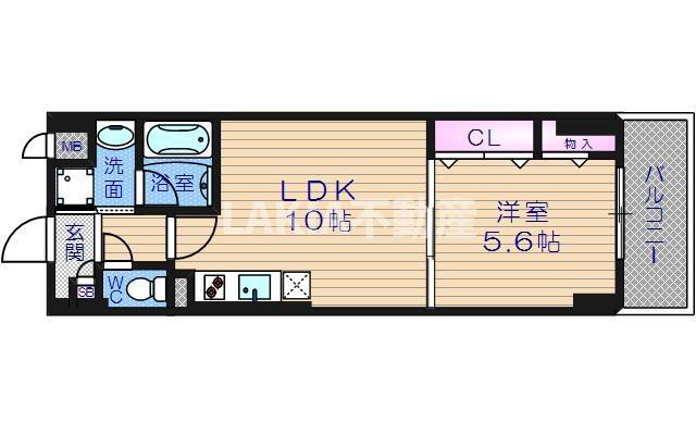ノーザングレイス(1LDK/5階)の間取り写真