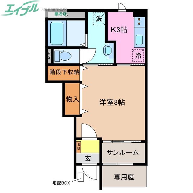 筒尾4丁目アパート(1K/1階)の間取り写真