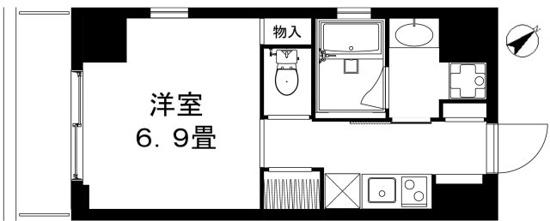 REISM HIVE 中目黒(1K/7階)の間取り写真