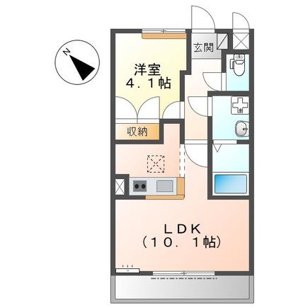 ライブリーレジデンス(1LDK/1階)の間取り写真