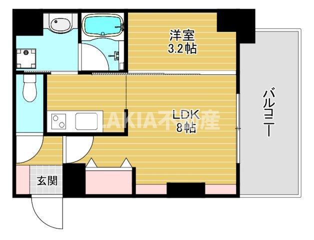 レオンコンフォート本町東III(1LDK/11階)の間取り写真