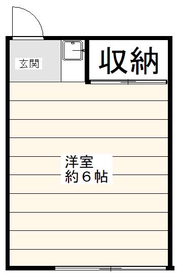 青樹荘(ワンルーム/2階)の間取り写真