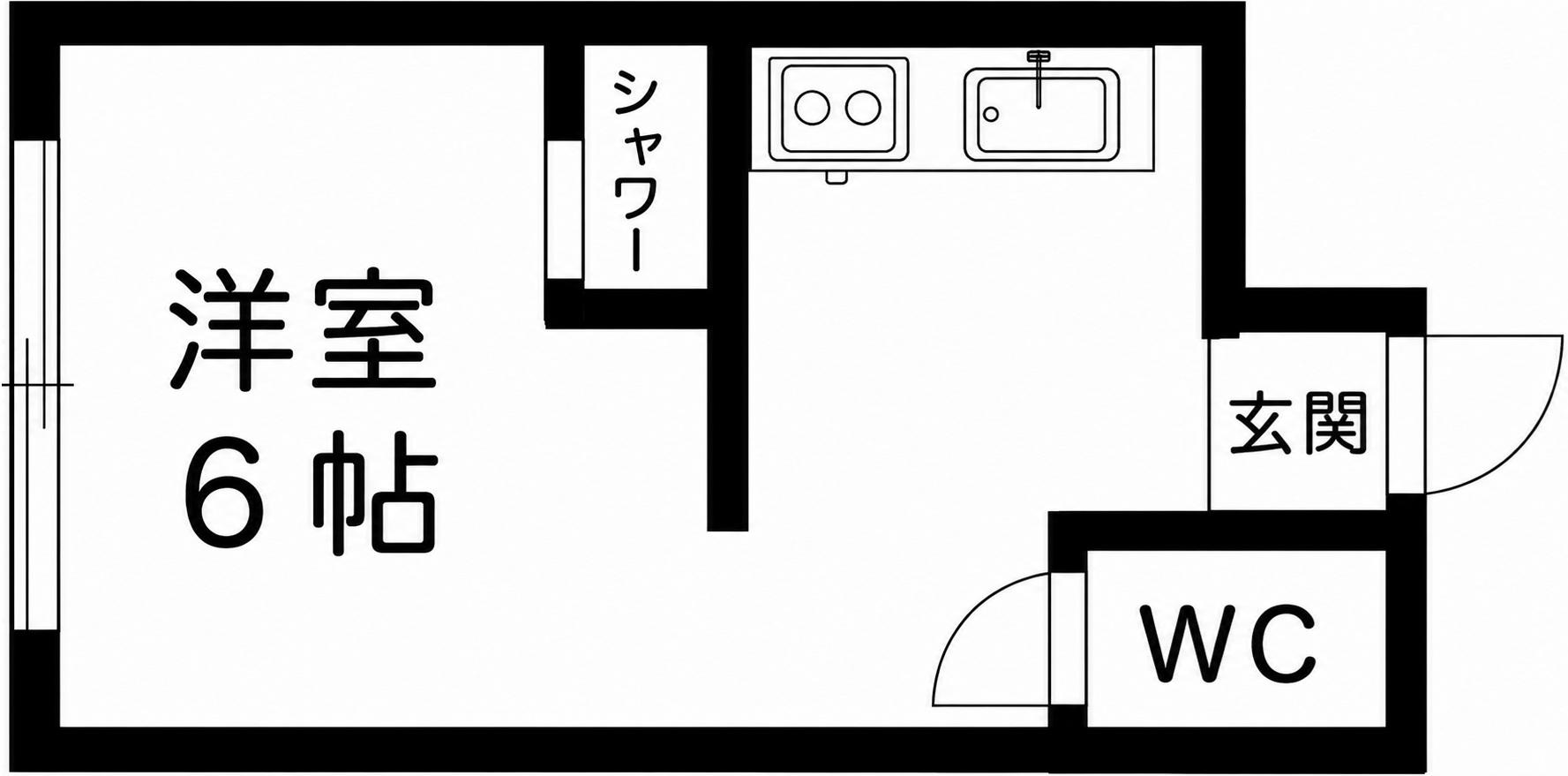北海道室蘭市天神町18-21 ソレアードピエテ(ワンルーム/1階)の間取り写真