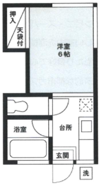 コーポ真喜(1K/2階)の間取り写真