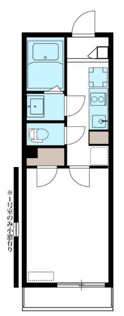 アスティオ(1K/1階)の間取り写真