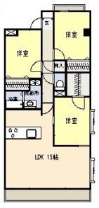 ヴェルベデーレ陸前(3LDK/2階)の間取り写真