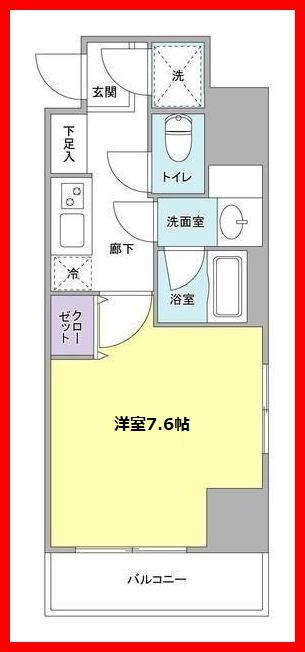 テラス王子(1K/2階)の間取り写真