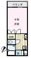 アーバンハイム(1K/1階)の間取り写真