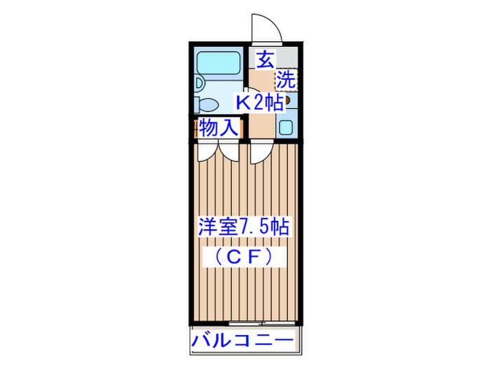 サンライズ立町(1K/4階)の間取り写真