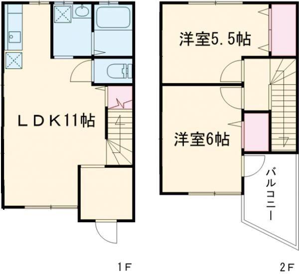 オリエントハイツI(2LDK/1階)の間取り写真