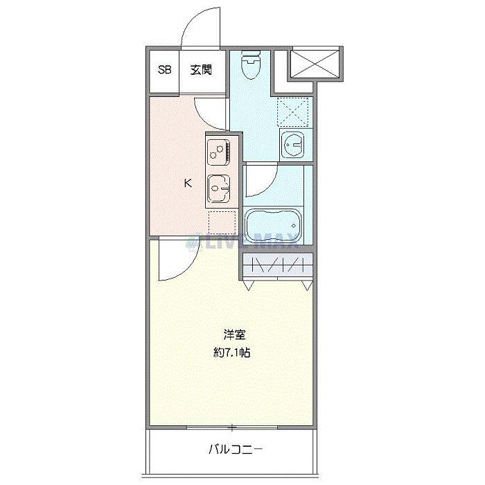 クレヴィスタ成増II(1K/1階)の間取り写真
