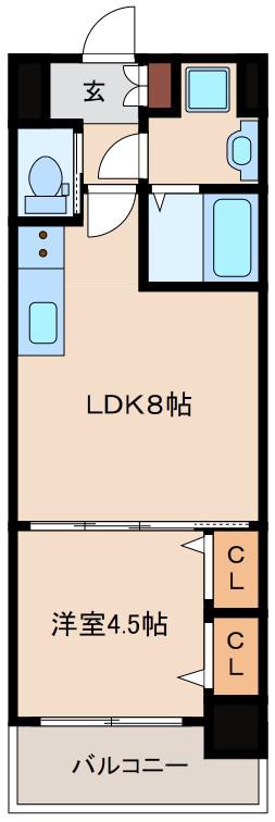 BRAVI新大阪(1LDK/2階)の間取り写真