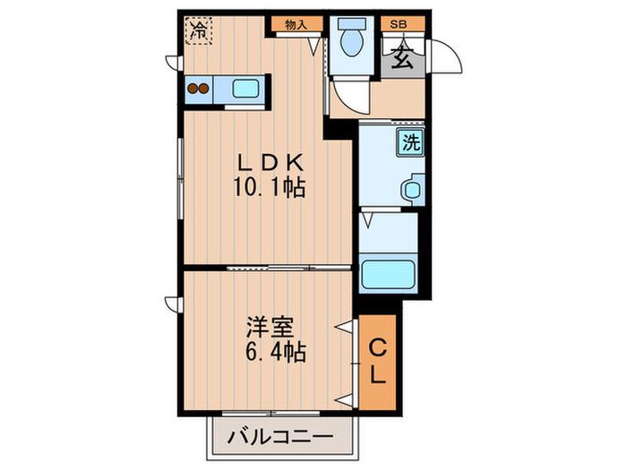 MAISON RECOLTE(1LDK/2階)の間取り写真