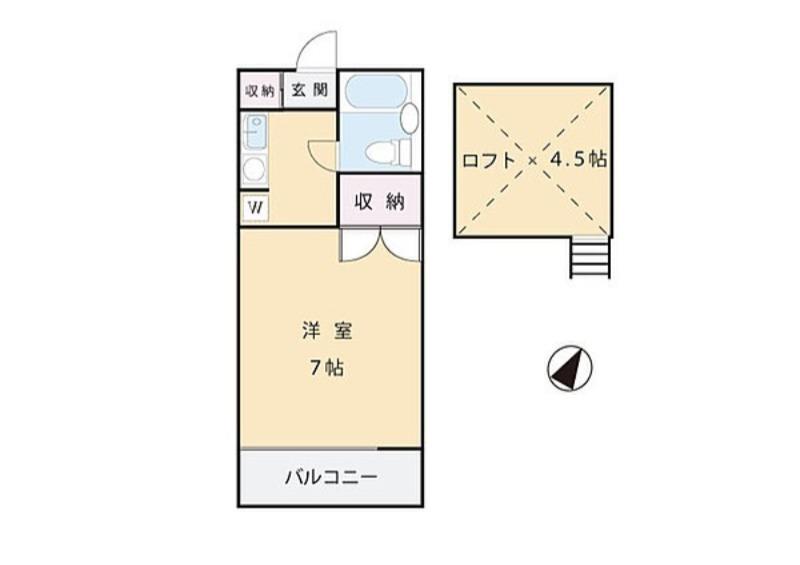 パレスヒル蓮沼(1K/1階)の間取り写真