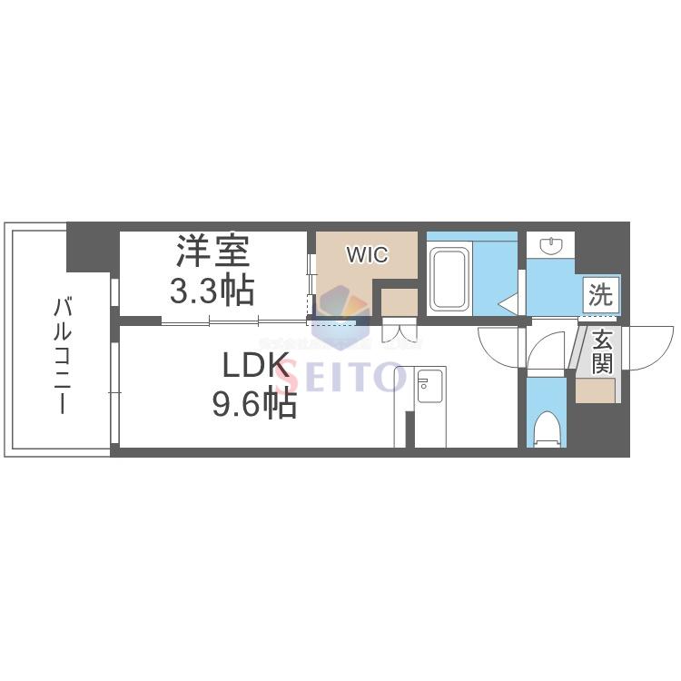 セレニテ江坂ミラク(1LDK/6階)の間取り写真
