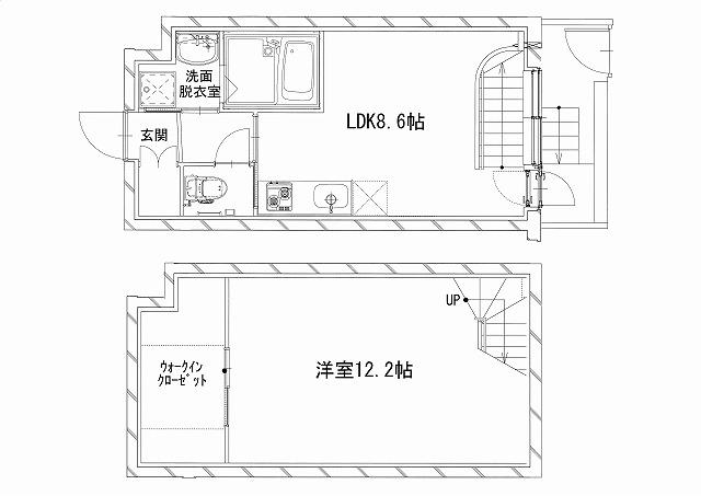 ATLAS COURT(1LDK/1階)の間取り写真