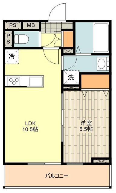 リコルテ志茂(1LDK/3階)の間取り写真