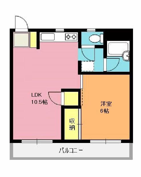 レヂオンマンション(1LDK/1階)の間取り写真