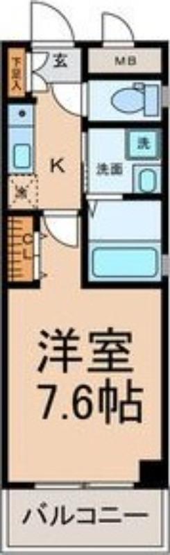SUN STATE白壁(1K/5階)の間取り写真