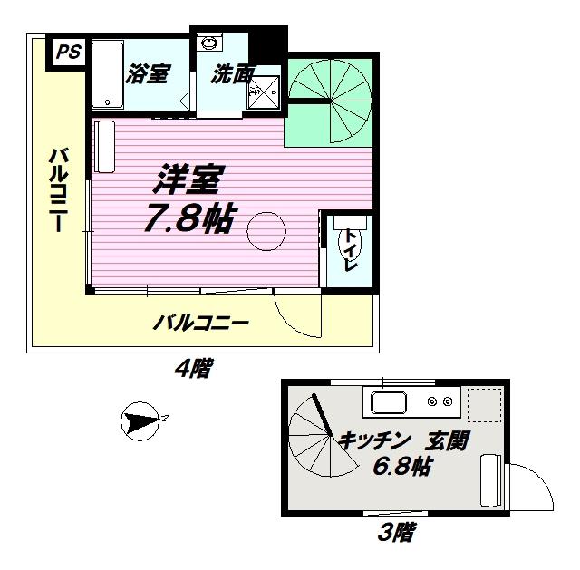 CENTRAL GINZA ST. BLDG(1K/4階)の間取り写真