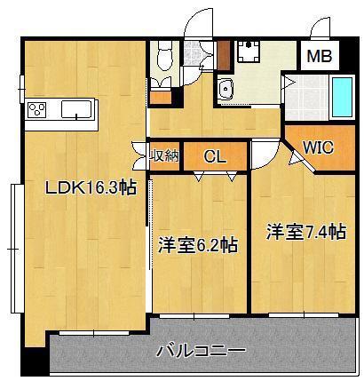 ダ・ヴィンチ(2LDK/10階)の間取り写真