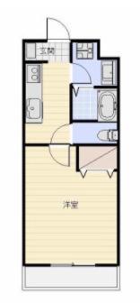 マンション秀(1K/3階)の間取り写真