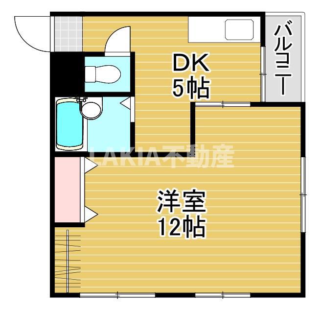 さくら20番館(1DK/2階)の間取り写真