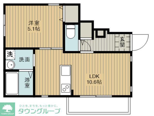 クレスト桜(1LDK/1階)の間取り写真