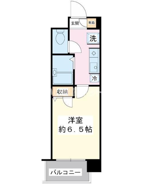 ベンド西千葉(1K/5階)の間取り写真