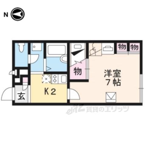 レオパレスジョイ大井(1K/1階)の間取り写真